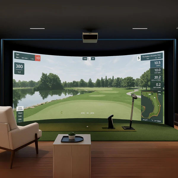 Curved Golf Simulator Enclosure Kit with Impact Screen